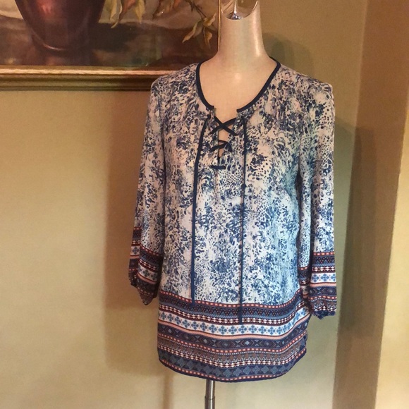 Zac & Rachel Peasant Bohemian Blouse - Picture 1 of 11